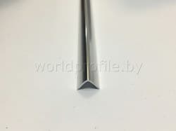 Уголок алюминиевый 10х10х1,2 (2,7 м), цвет серебро глянец